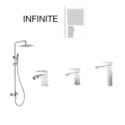 Colonne de douche mécanique avec barre extensible SKY BATH chromé série INFINITE