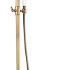 Colonne de douche mécanique avec pommeau + douchette 1 jet + flexible + barre réglable, vieux bronze, Edouard Rousseau Byron