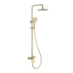 Colonne de douche mécanique avec barre extensible SKY BATH or brossé PVD série GLORY