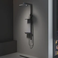 Colonne de douche moderne multifonction gris métallisé - DILECI