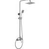 Colonne de douche monocommande carrée PIN, 80-120 cm, finition chrome poli, en laiton Kibath