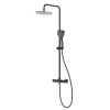 Colonne de douche monocommande ronde GUN METAL finition graphite/anthracite mat en laiton Kibath