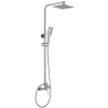 Colonne de douche monocommande carrée SIX, 79-125 cm, finition chrome poli, en laiton Kibath