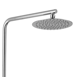 Colonne de douche monocommande ronde SIX, 79-125 cm, finition chrome poli, en laiton Kibath