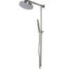 Colonne de douche nickel combiné pommeau et douchette reglable Sans robinet