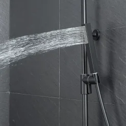 Colonne de douche Noir Mat Avec Tablette KIRA - bain-bain
