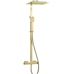 Colonne de douche or brossé avec thermostatique 300 Essebagno Quartos