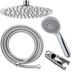 Colonne de douche ronde CAN monocommande, 83-126 cm, finition chrome poli, en laiton Kibath