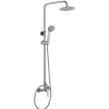 Colonne de douche ronde monocommande PIN, 80-120 cm, finition chrome poli, en laiton Kibath