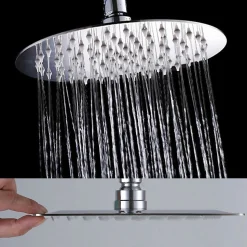 Colonne de douche ronde monocommande PIN, 80-120 cm, finition chrome poli, en laiton Kibath