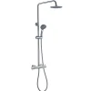 Colonne de douche ronde monocommande TOR, 83-126 cm, finition chrome poli, en laiton Kibath