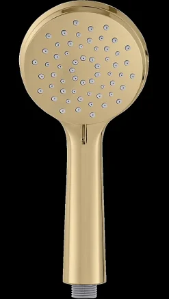 Colonne de douche sans robinetterie avec douchette + pomme de tête + barre réglable + flexible, doré, Wenko Young Line