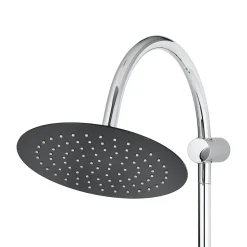 Colonne de douche sans robinetterie avec pommeau + barre réglable + douchette 1 jet + flexible chrome GoodHome Blyth