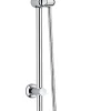 Colonne de douche sans robinetterie avec pommeau + douchette 3 jets + flexible + barre réglable, chrome Edouard Rousseau Sonora