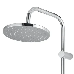 Colonne de douche sans robinetterie avec pommeau + douchette 3 jets + flexible + barre réglable chrome GoodHome Cavally
