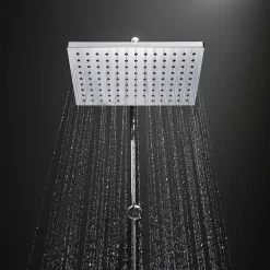 Colonne de douche sans robinetterie avec pommeau + douchette 2 jets + flexible + barre réglable, chrome, Hansgrohe Vernis Shape