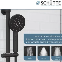 Colonne de douche Schütte MADURA FRESH noir mat