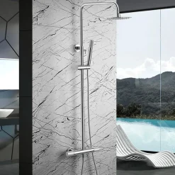 Colonne de Douche Thermostatique Anti-Calcaire Chrome IMEX MONZA BTD038