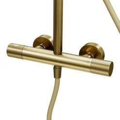 Colonne de douche thermostatique, doré, GoodHome Owens