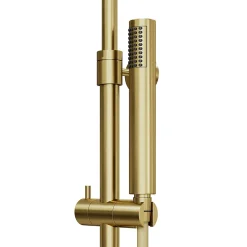Colonne de douche thermostatique, doré, GoodHome Owens