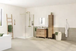 Colonne de douche thermostatique, doré, GoodHome Owens