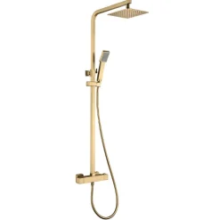 Colonne de Douche Thermostatique Anti-Calcaire Or Brossé IMEX VIGO BTV013/OC