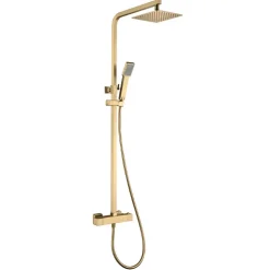 Colonne de Douche Thermostatique Anti-Calcaire Or Brossé IMEX VIGO BTV013/OC
