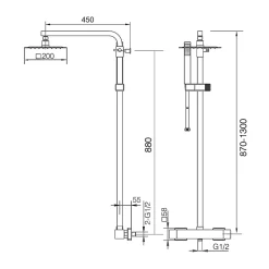 Colonne de Douche Thermostatique Anti-Calcaire Or Brossé IMEX VIGO BTV013/OC