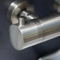 Colonne de douche thermostatique avec pommeau + douchette + flexible + barre réglable, coloris inox, Schulte Rain
