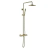 COLONNE DE DOUCHE THERMOSTATIQUE EN LAITON DORÉ BROSSÉ SC418 COLLECTION SCAMANDRE