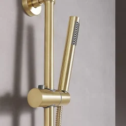 COLONNE DE DOUCHE THERMOSTATIQUE EN LAITON DORÉ BROSSÉ SC418 COLLECTION SCAMANDRE