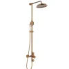 Colonne de douche thermostatique cuivre brossé Essebagno Indus