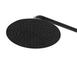 Colonne de douche thermostatique + barre réglable + douchette + flexible, noir mat, GoodHome Owens