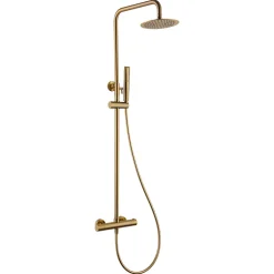 Colonne de Douche Thermostatique Anti-Calcaire Or Brossé IMEX NAPOLES BTN047/OC