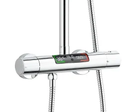Colonne de douche thermostatique chrome XL, Edouard Rousseau Ekogest