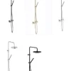 Colonne de douche thermostatique TONDA avec douchette stylo - Coloris: PVD Miele brossé