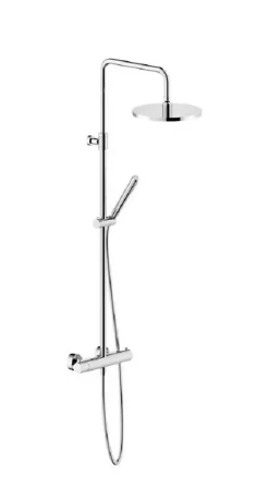 Colonne de douche thermostatique TONDA avec douchette stylo - Coloris: PVD Miele brossé