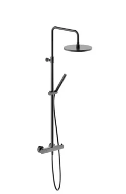 Colonne de douche thermostatique TONDA avec douchette stylo - Coloris: PVD Miele brossé