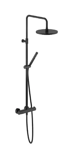 Colonne de douche thermostatique TONDA avec douchette stylo - Coloris: PVD Miele brossé