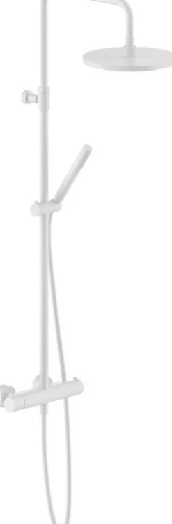 Colonne de douche thermostatique TONDA avec douchette stylo - Coloris: PVD Miele brossé