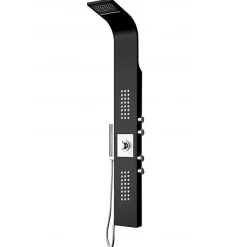 Colonne de douche thermostatique murale acier inox avec mitigeur, pommeau de douche, jets massage, 165x22cm, SEDAL 8815