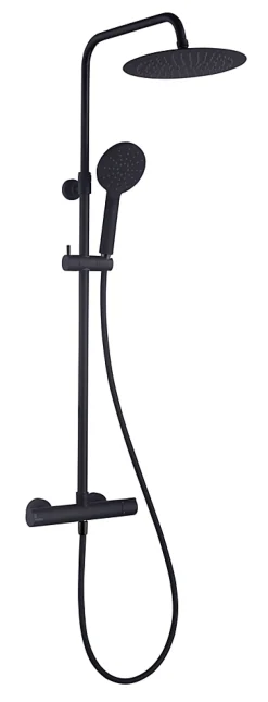 Colonne de douche thermostatique, noir, Essebagno Kissy