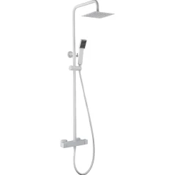 Colonne de Douche Thermostatique Anti-Calcaire Blanc Mat IMEX ART BTAR025/BL
