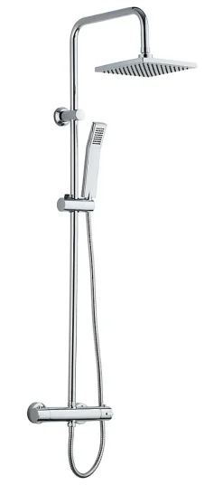Colonne de douche thermostatique chrome, Edouard Rousseau Nessy