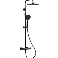 Colonne de douche thermostatique noir Essebagno Luisa