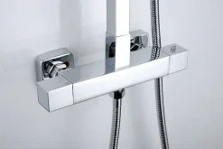 Colonne de douche thermostatique acier inox, tête de douche 35x35cm - 110x15cm - SEDAL 8921 BASIC 35x35cm