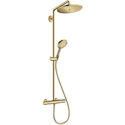 Colonne de douche thermostatique HANSGROHE Croma Select S 280 aspect doré poli