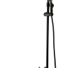 Colonne de douche thermostatique avec pommeau + douchette 3 jets + flexible + barre réglable, noir mat, GoodHome Weddell