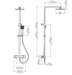 COLONNE DE DOUCHE THERMOSTATIQUE CHROMÉE COLLECTION ENIPEE