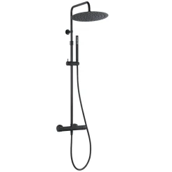 Colonne de douche thermostatique corps froid noir Essebagno Delice II